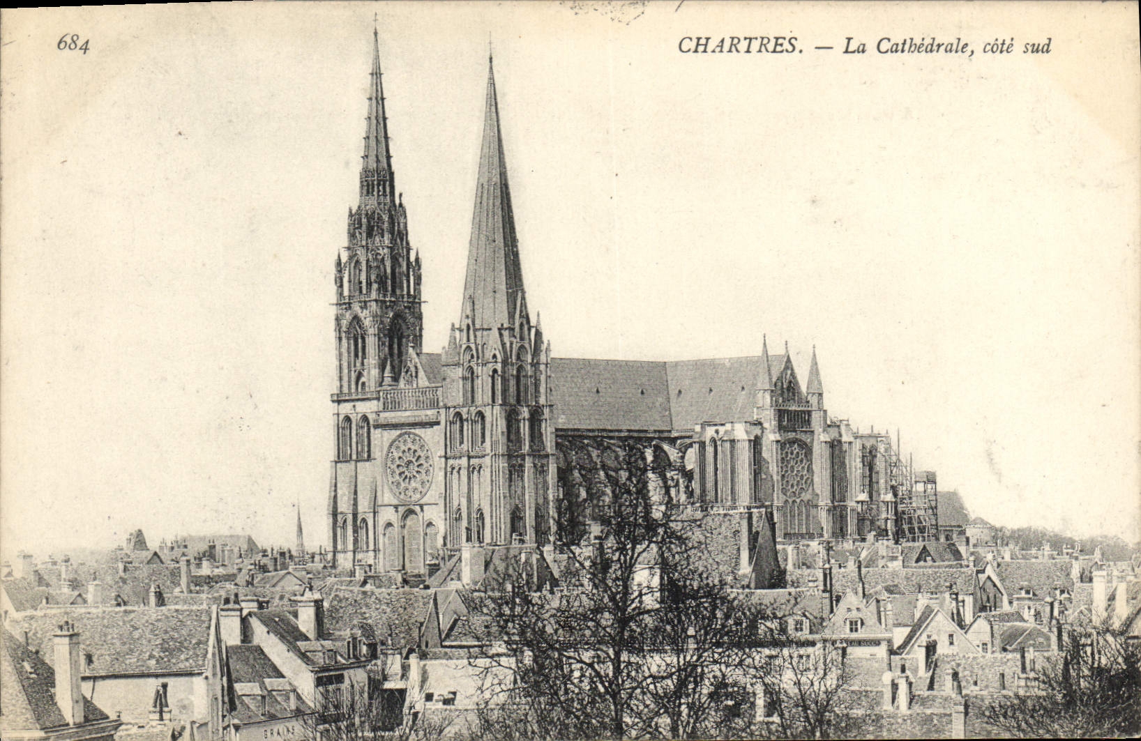 CPA Chartres La Cathedrale cote sud