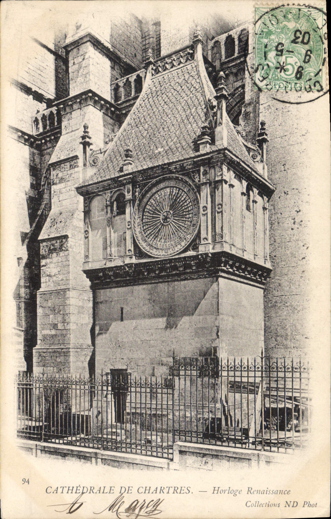 CPA Chartres Cathedrale de Chartres Horloge Renaissance