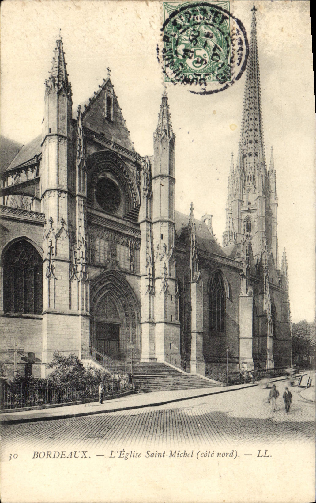 CPA Bordeaux L'Eglise Saint Michel(cote nord)