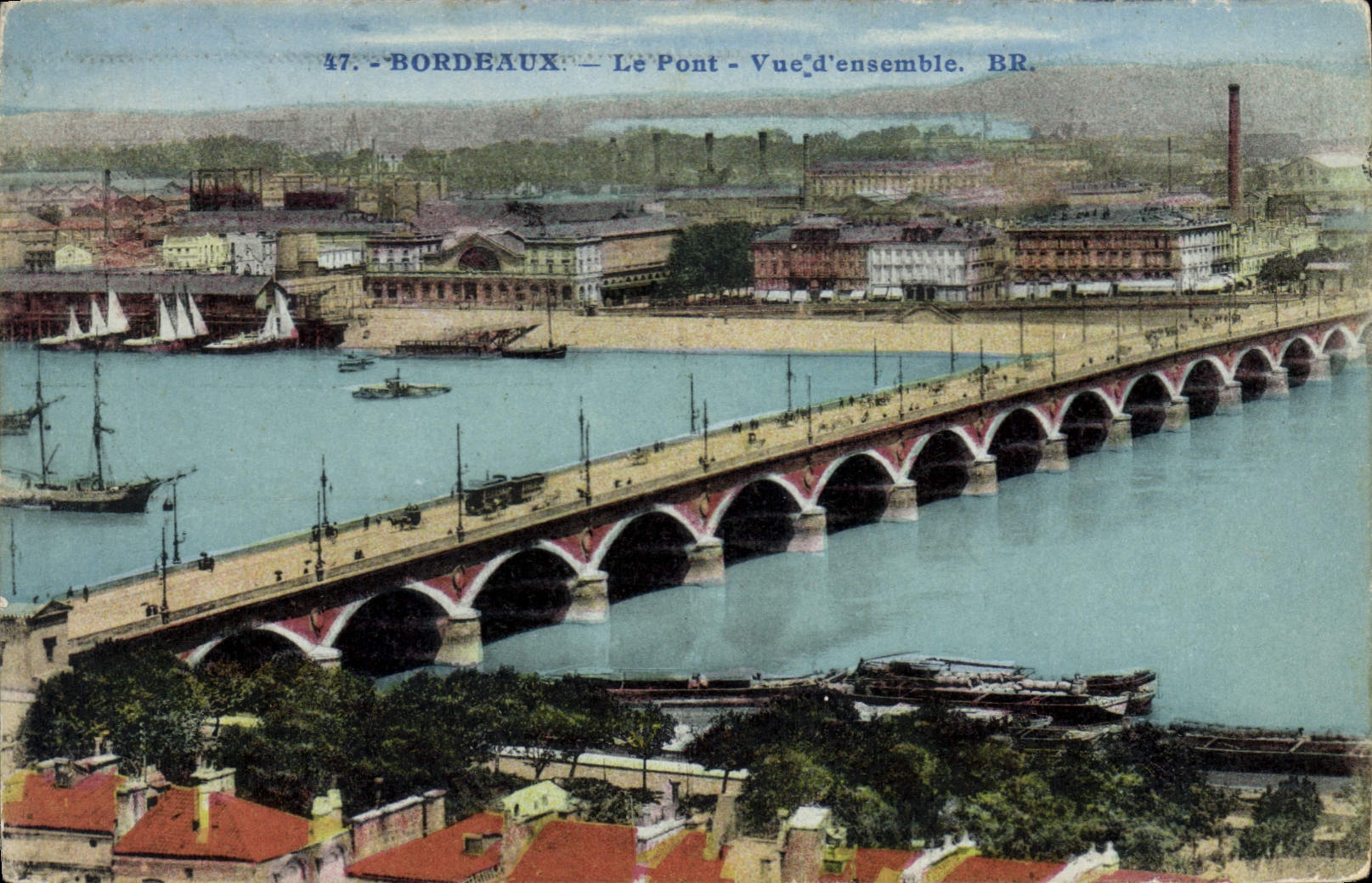 CPA Bordeaux Le Pont Vue d'Ensemble