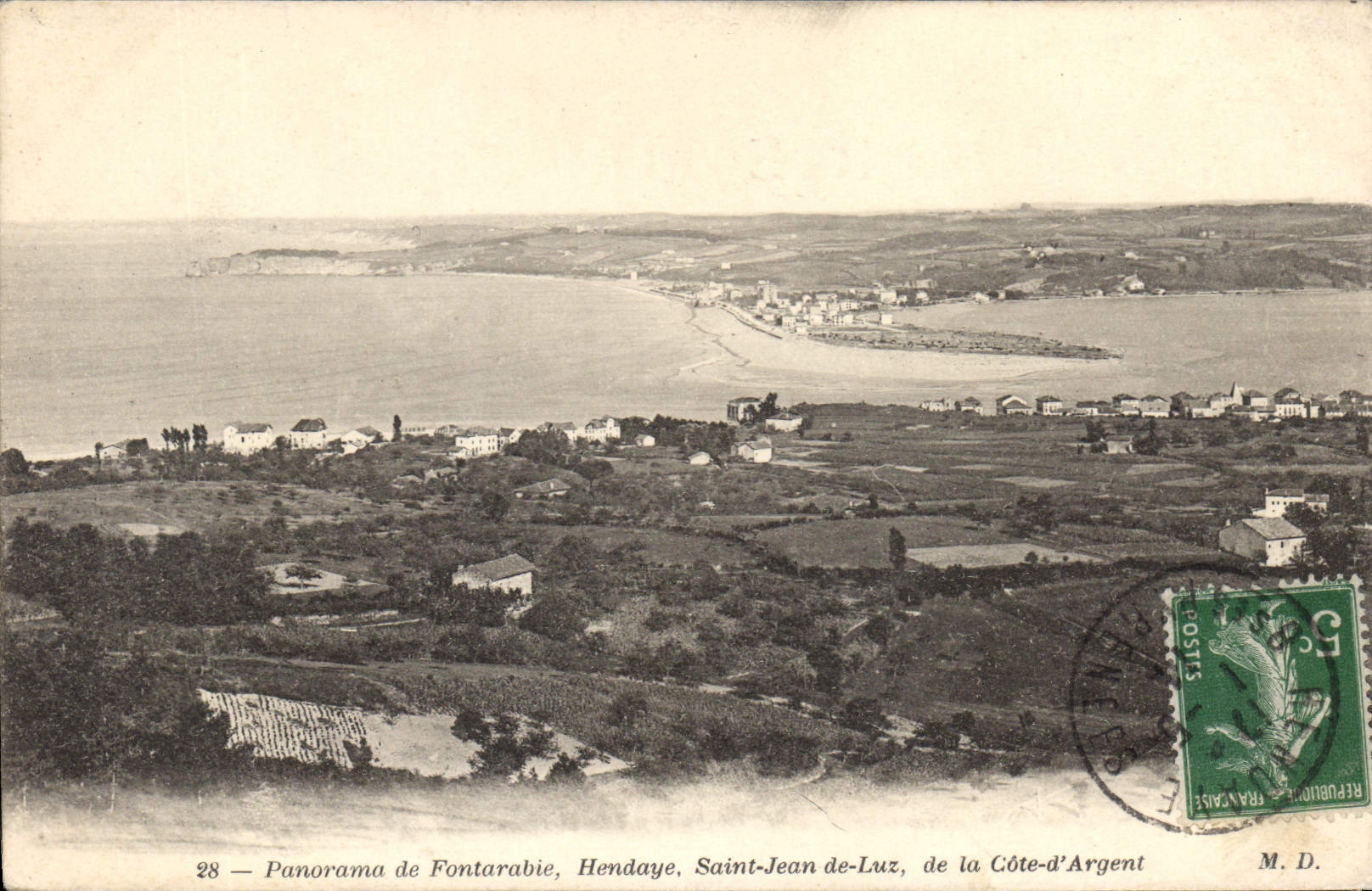 CPA Hendaye Panorama de Fontrabie Saint Jean de Luz de la Cote d'Argent