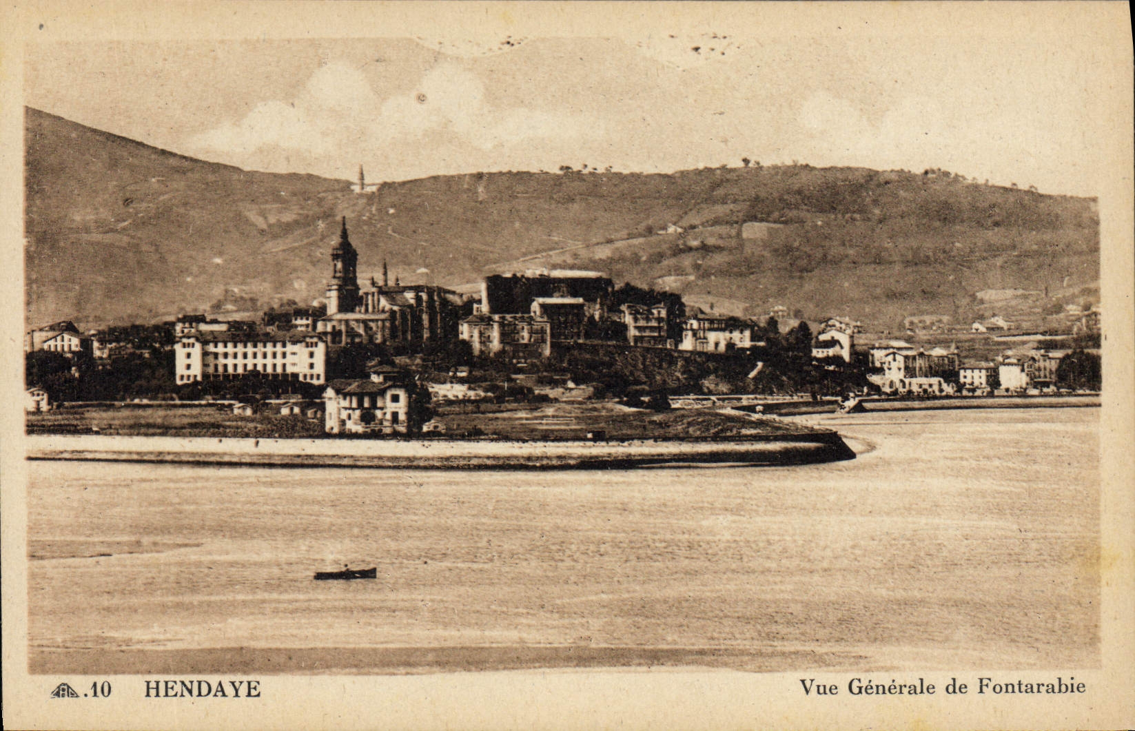 CPA Hendaye Vue Generale de Fontarabie