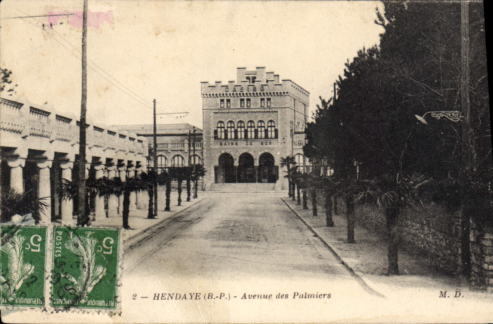 CPA Hendaye Avenue des Palmiers