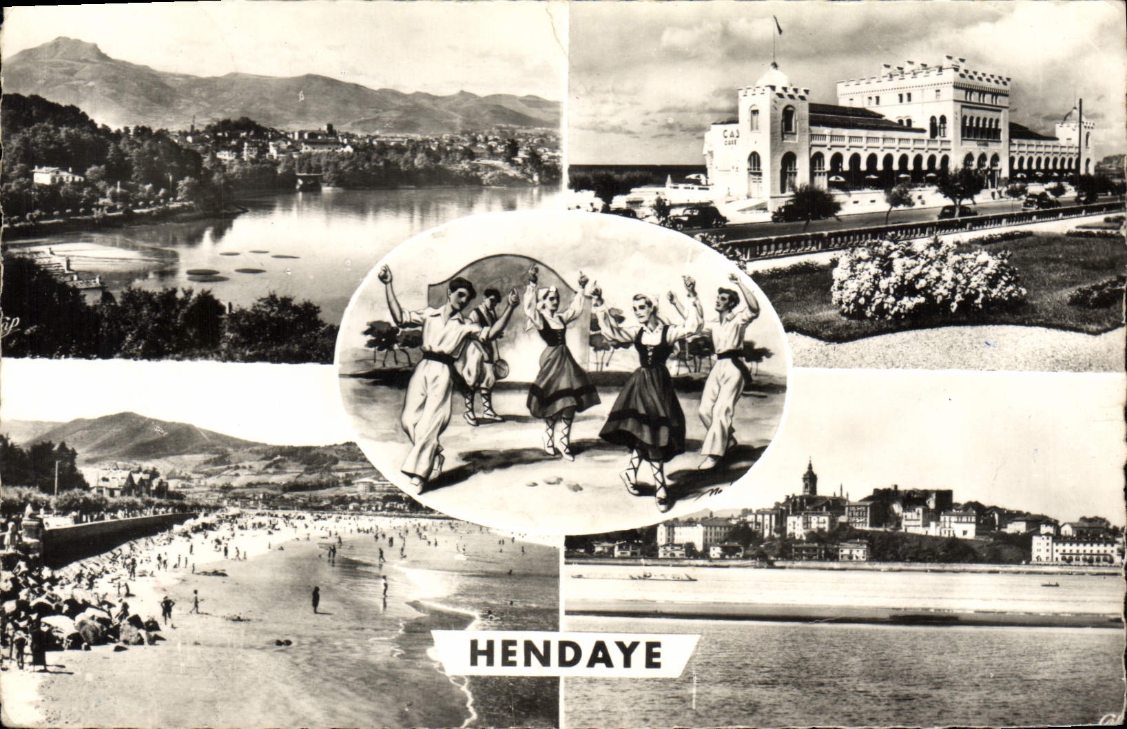 CPM Hendaye Frontiere Franco Espagnole Vue generale Casino