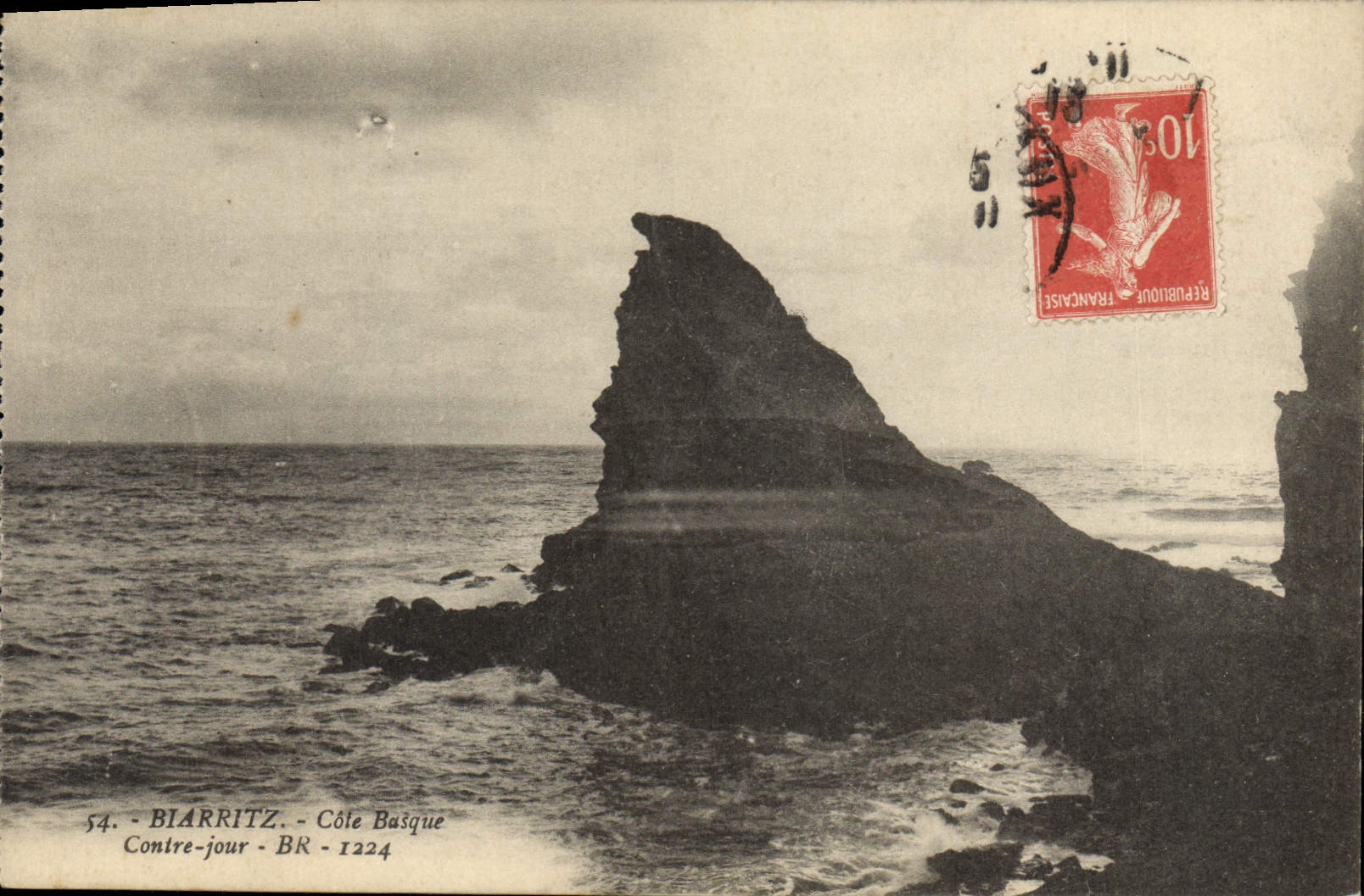 CPA Biarritz Cote Basque Contre jour