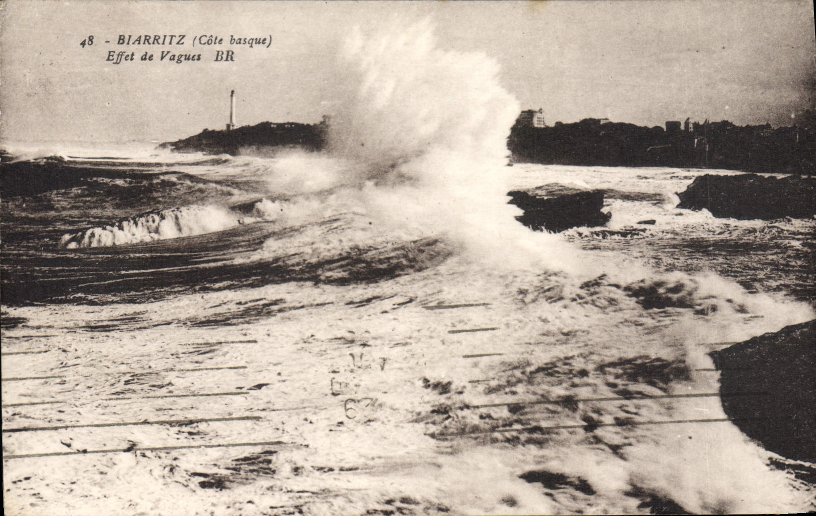 CPA Biarritz (Cote basque) Effet de Vagues