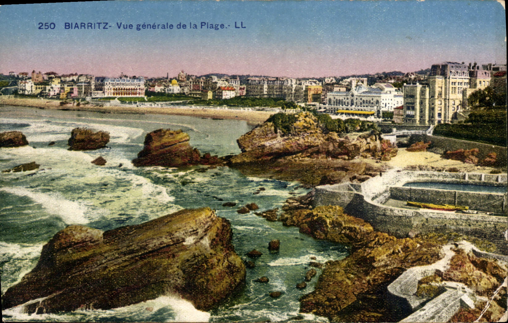 CPA Biarritz Vue generale de la Plage