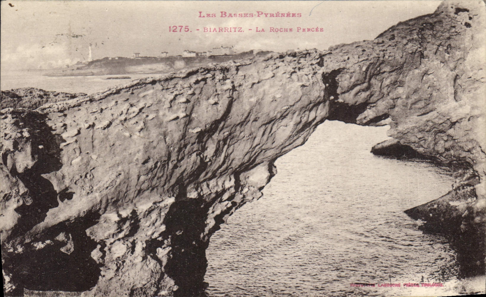 CPA Biarritz Les Basses Pyrenees Les Roches Perces
