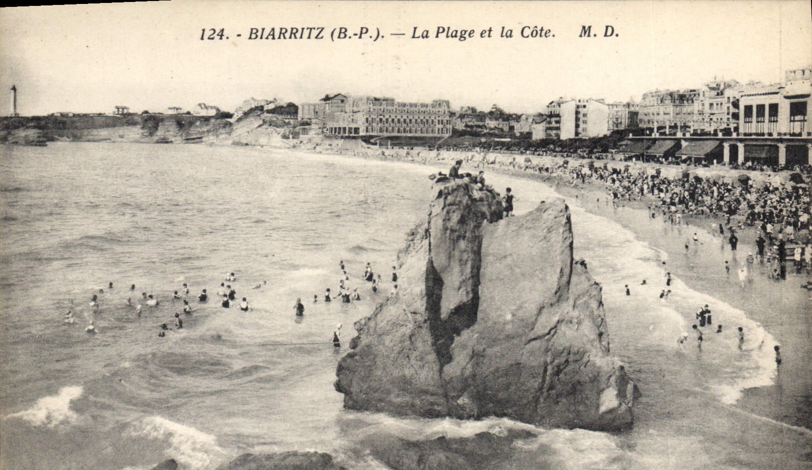 CPA Biarritz La Plage et la Cote