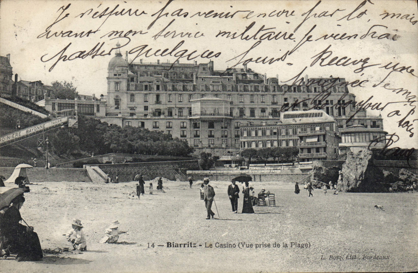 CPA Biarritz Le Casino (Vue prise de la Plage)