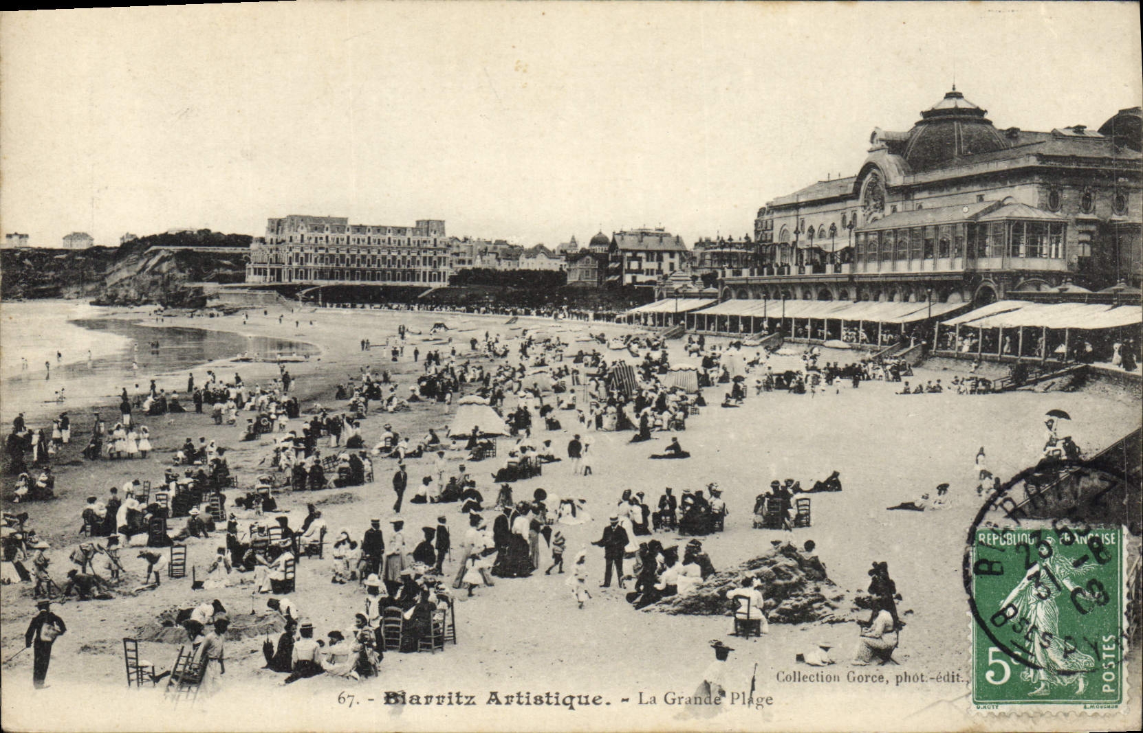 CPA Biarritz Artistique La Grande Plage