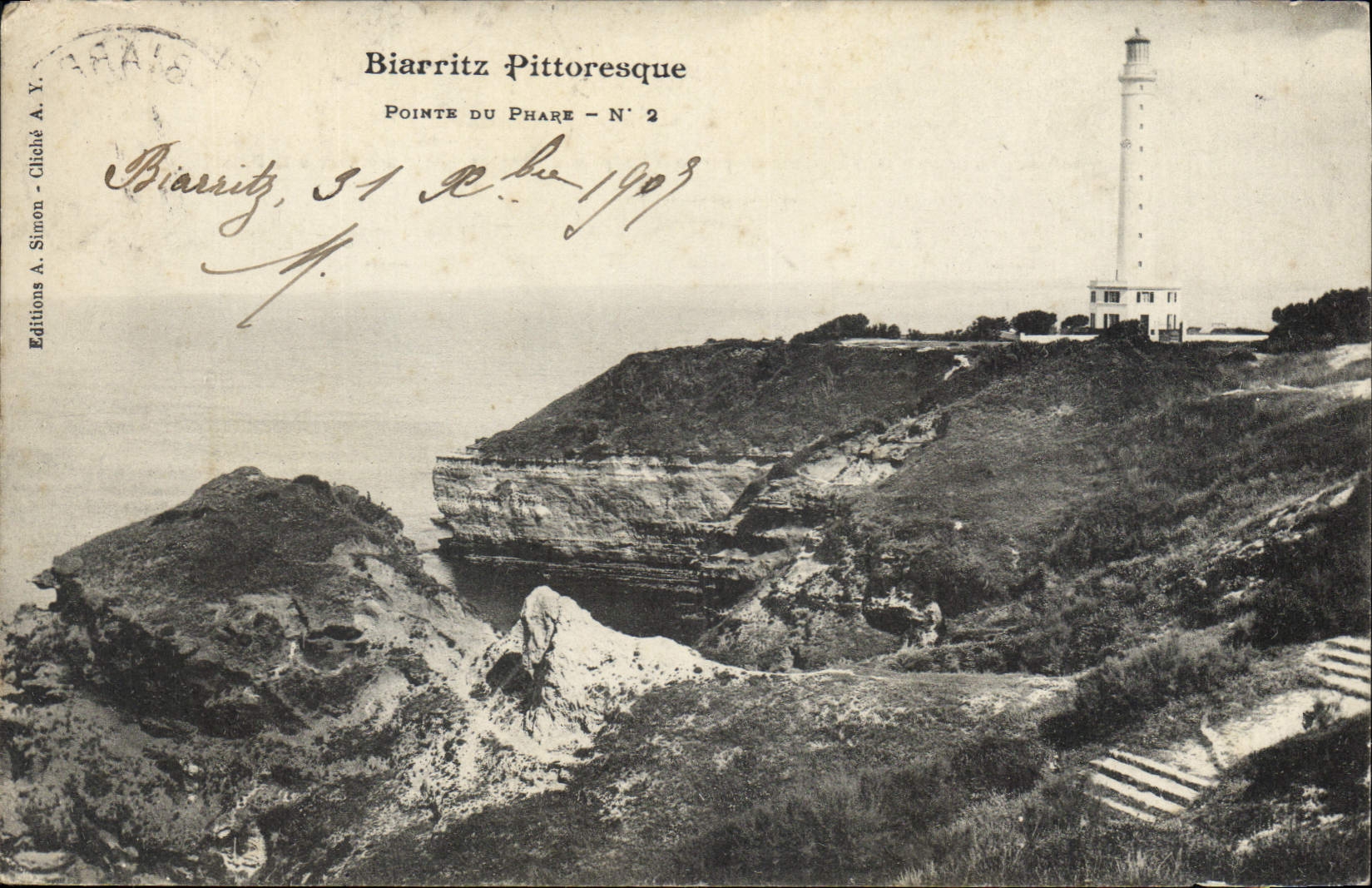 CPA Biarritz Pittoresue Pointe du Phare