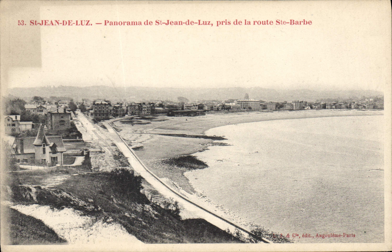 CPA Saint Jean de Luz Panorama de Saint Jean de Luz pris de la route Ste Barbe