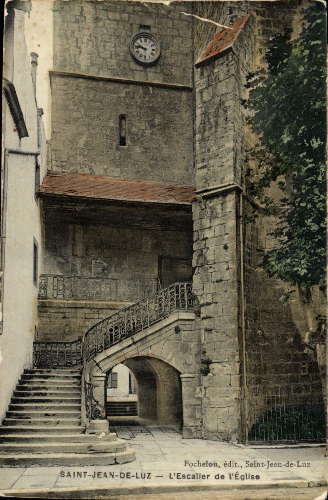 CPA Saint Jean de Luz L'Escalier de l'Eglise
