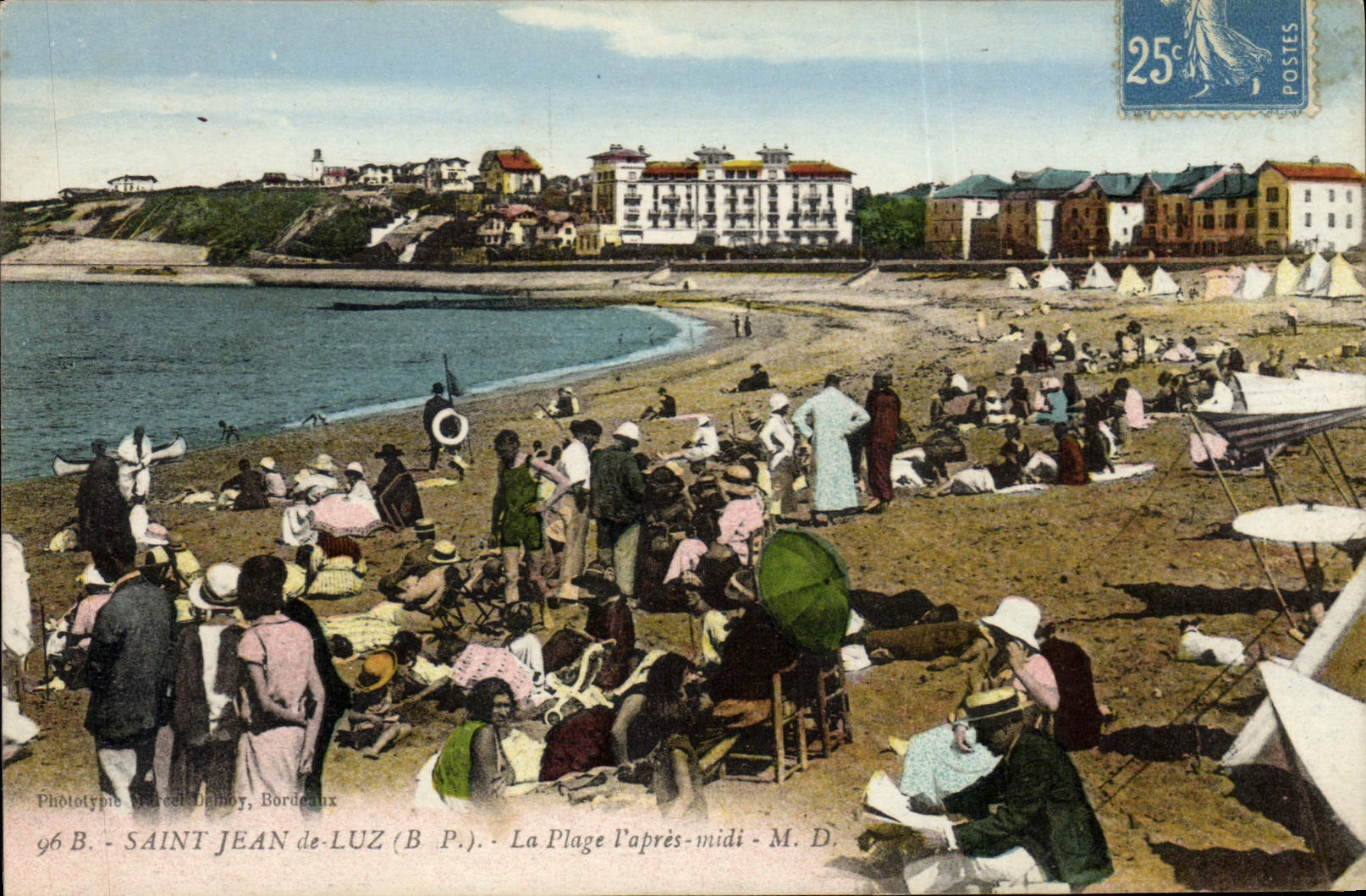 CPA Saint Jean de Luz La Plage d'apres midi
