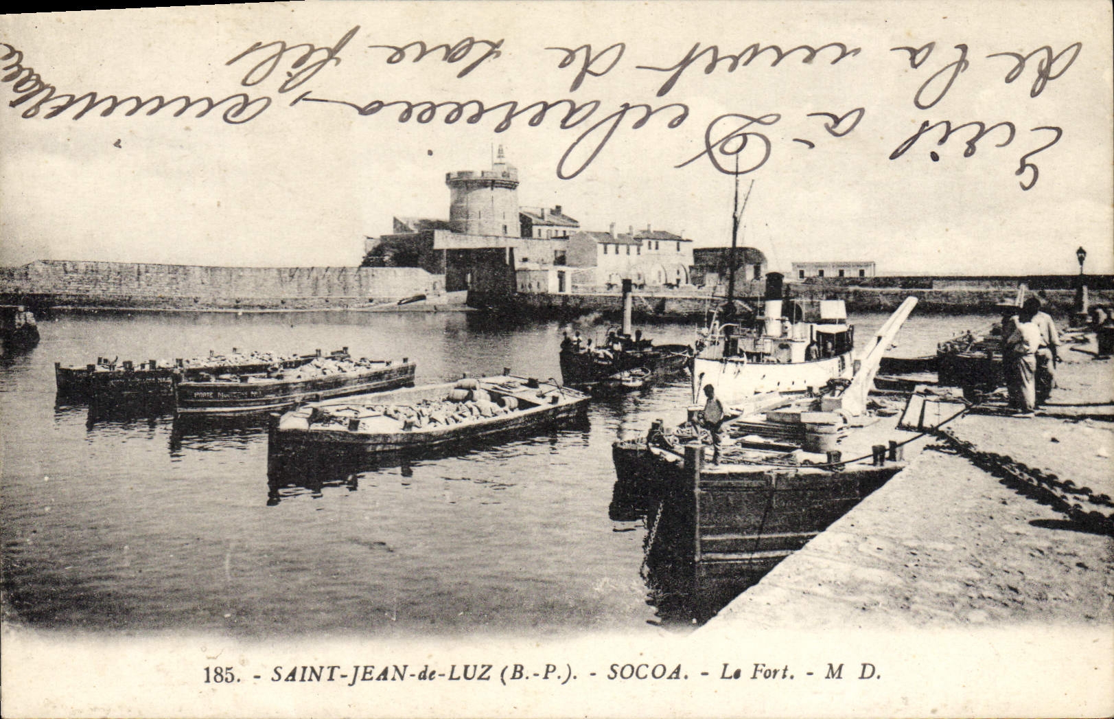 CPA Saint Jean de Luz (B P) Socoa le Fort Bateaux 