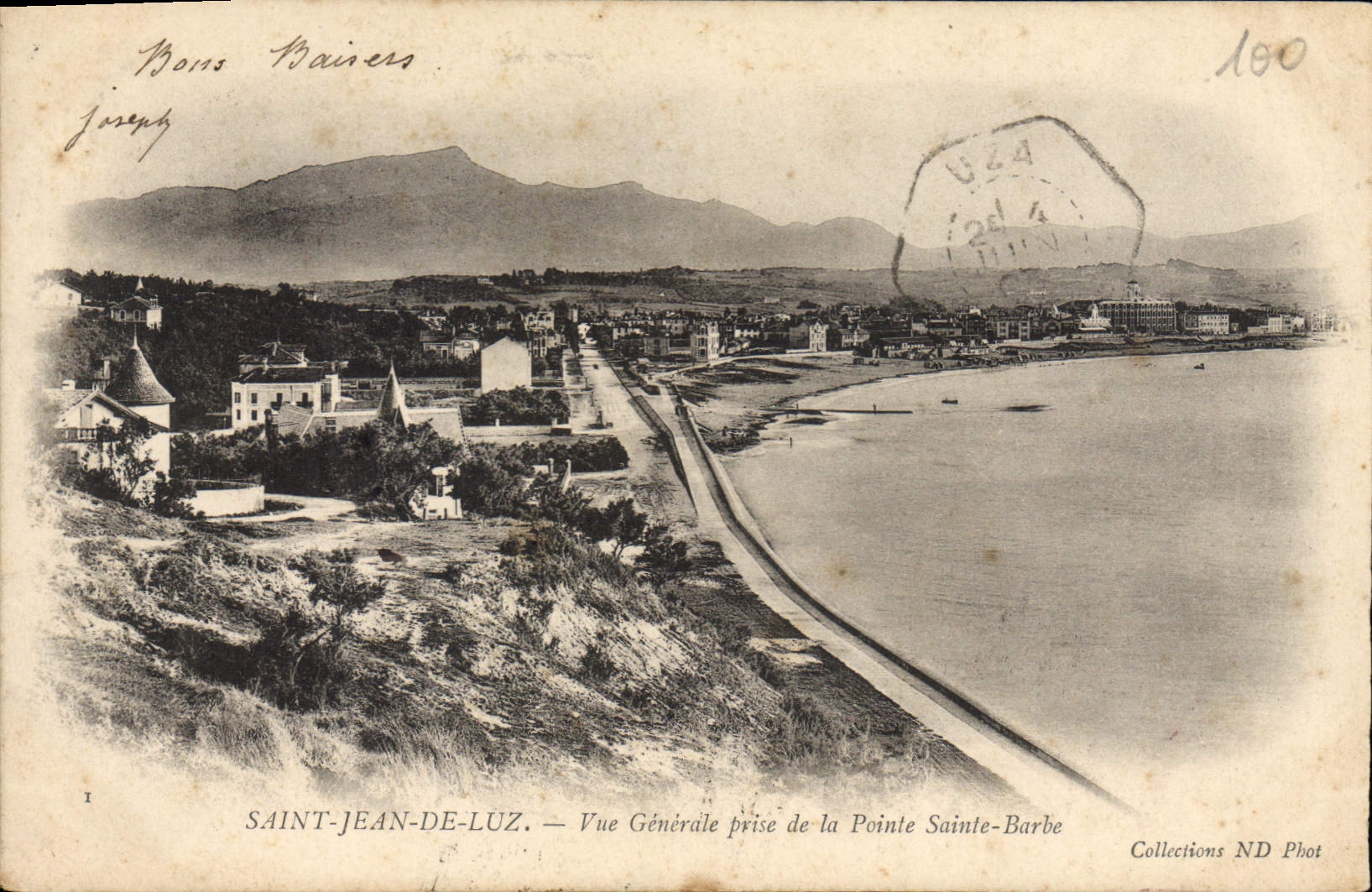 CPA Saint Jean de Luz Vue Generale prise de la Pointe Sainte Barbe