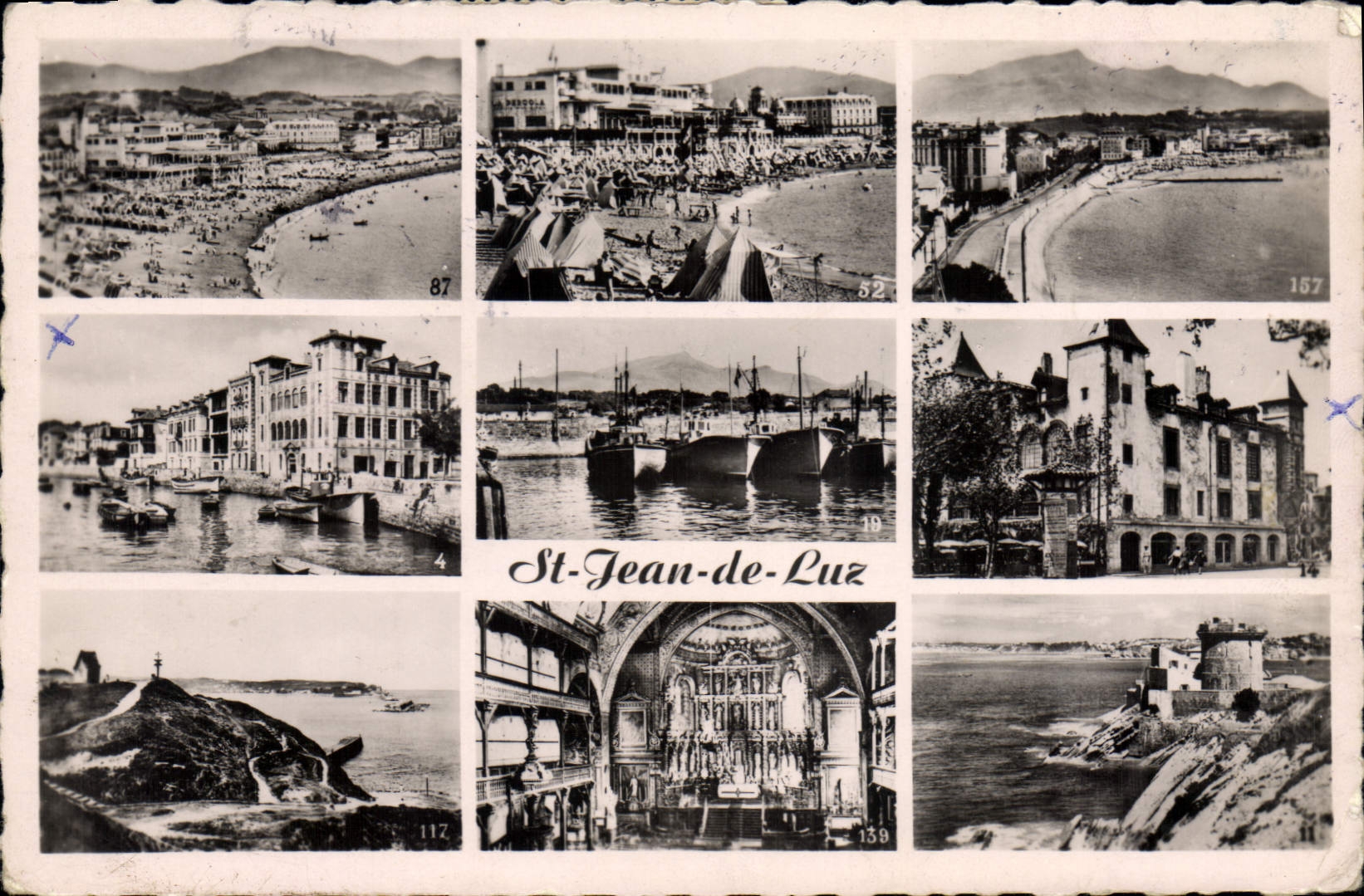 CPM Saint Jean de Luz La Plage et le Casino la Plage et la Rhune Maison Infante Maison Louis XIV Poi