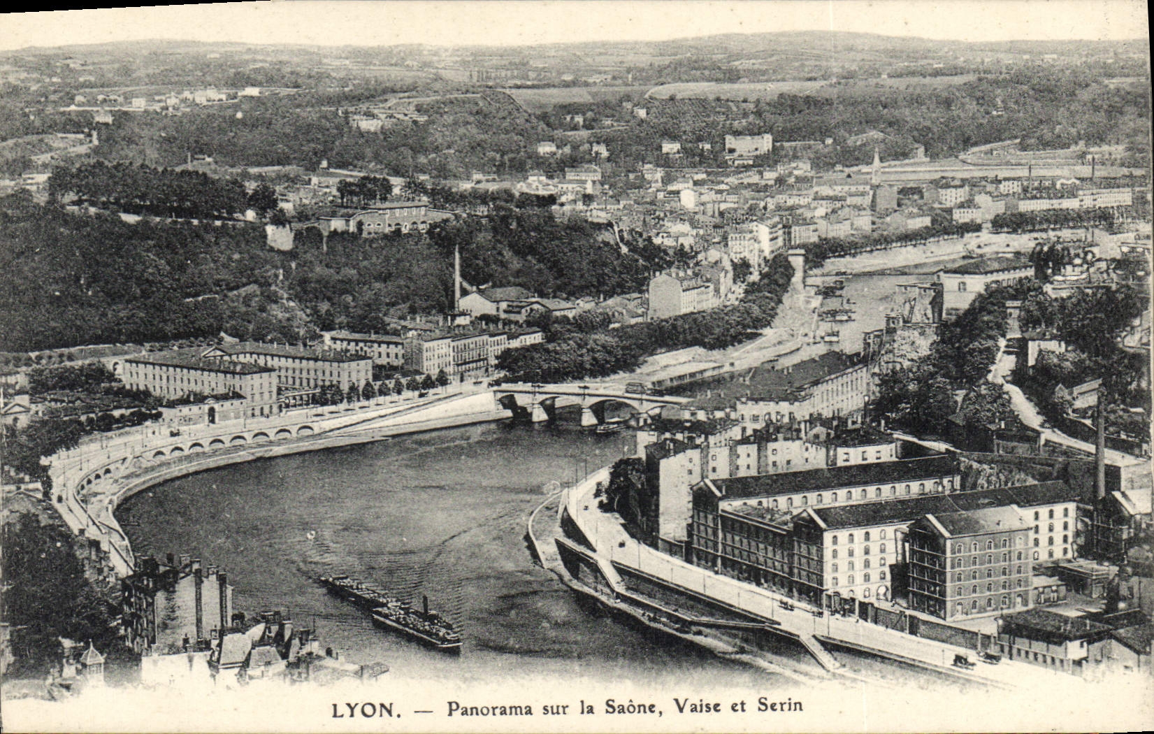 CPA Lyon Panorama sur la Saone Vaise et Serin