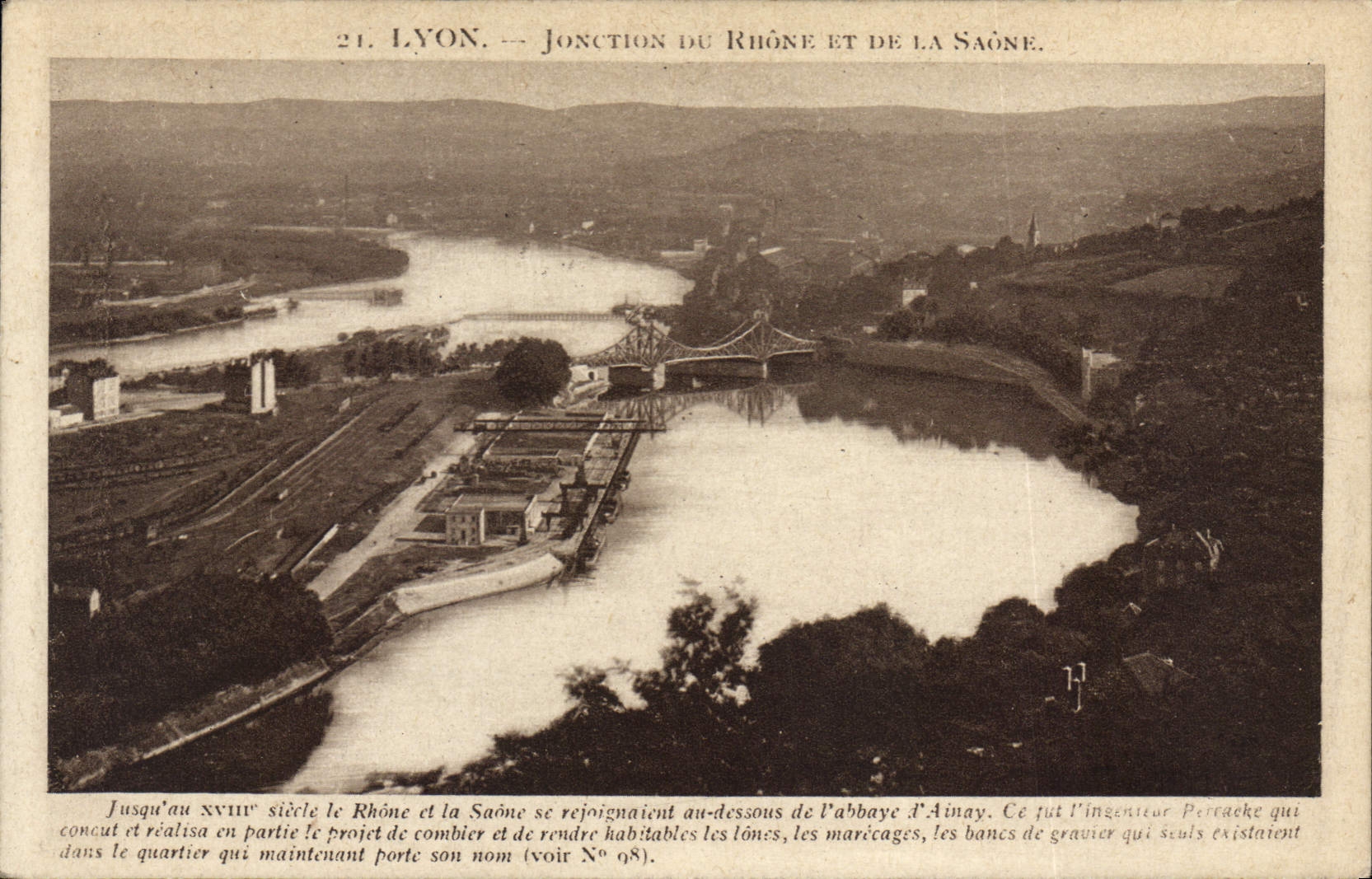 CPA Lyon Jonction du Rhone et de la Saone