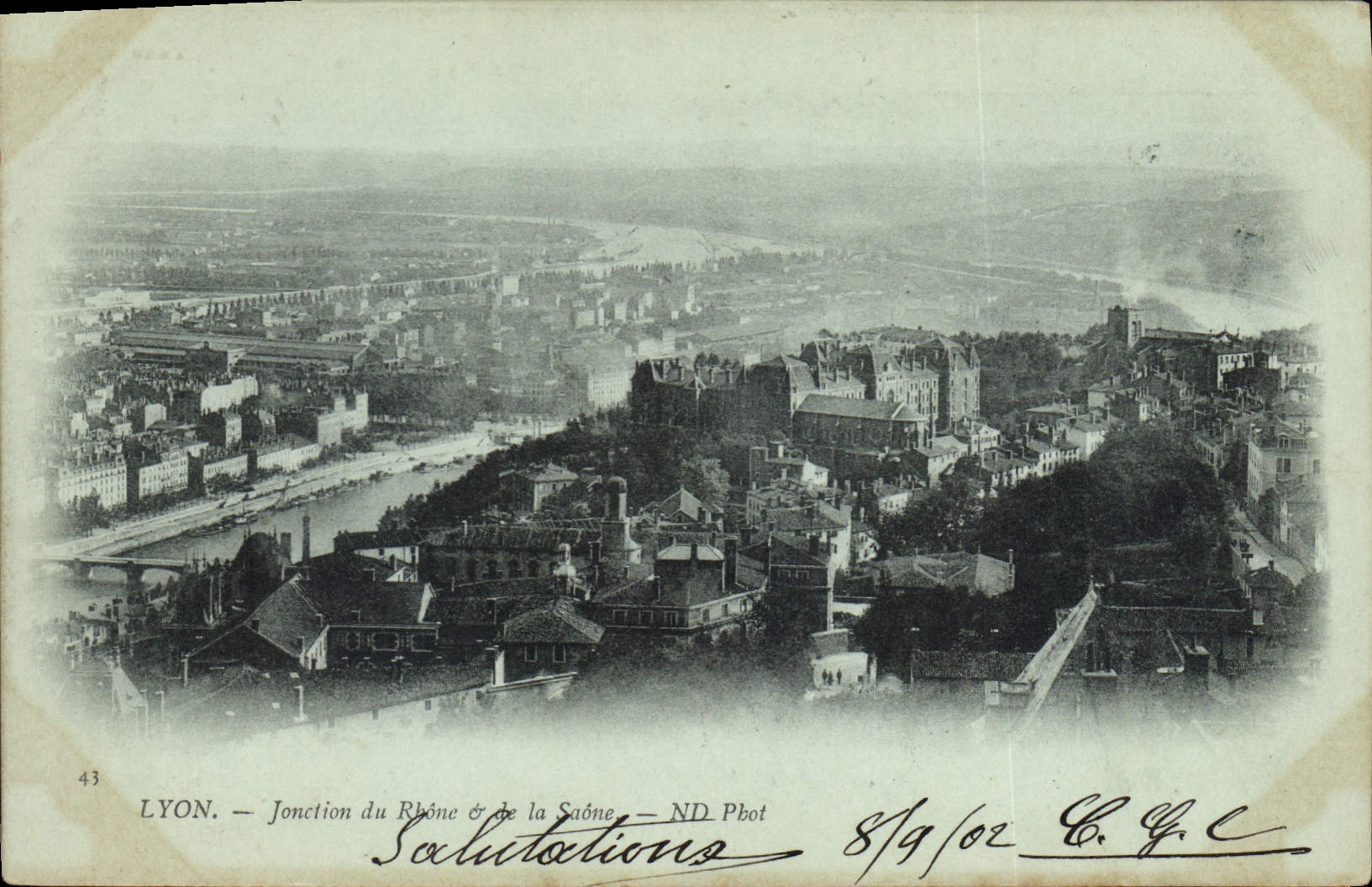 CPA Lyon Jonction du Rhone et de la Saone