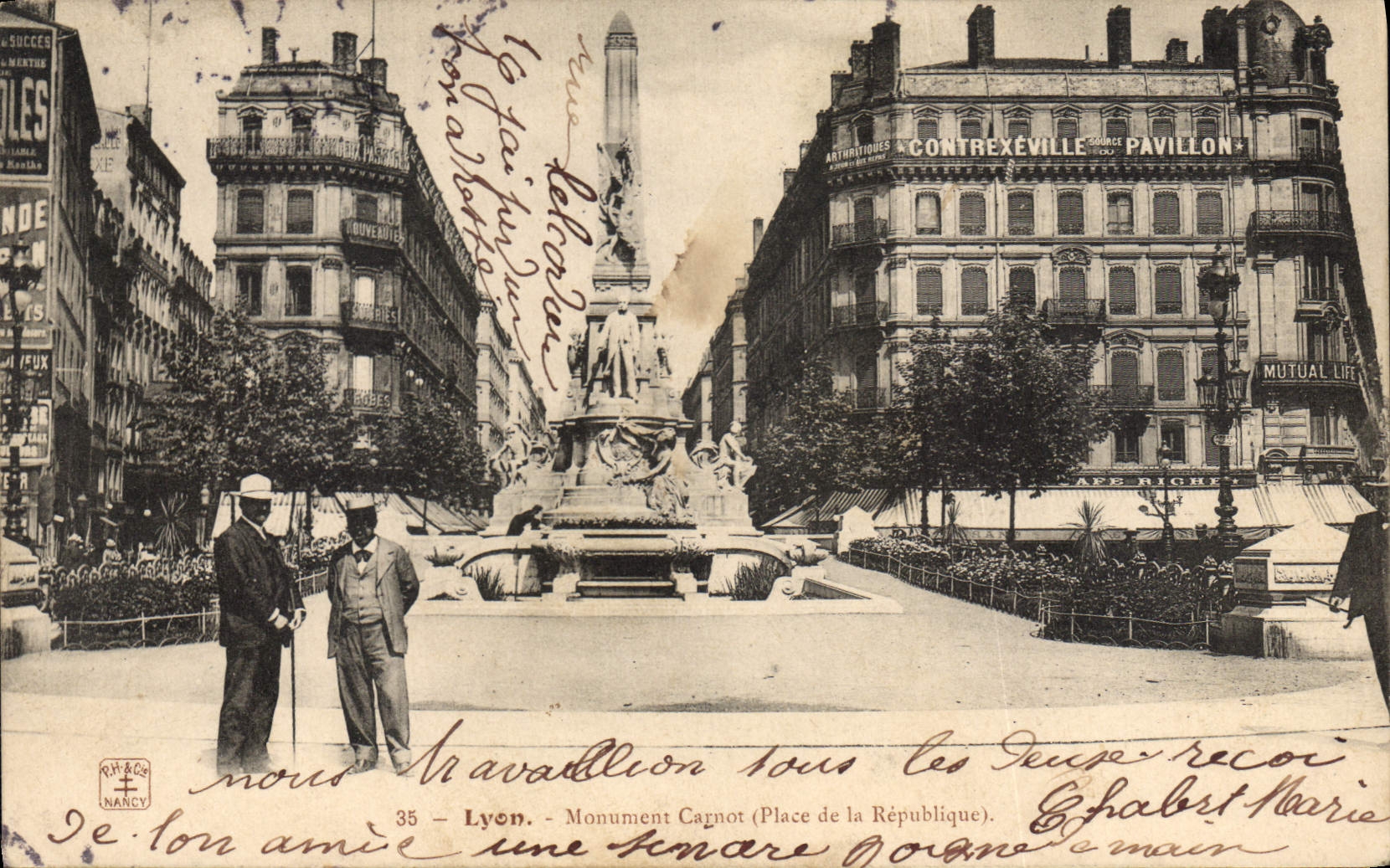 CPA Lyon MonumentCarnot (Place de la Republique)