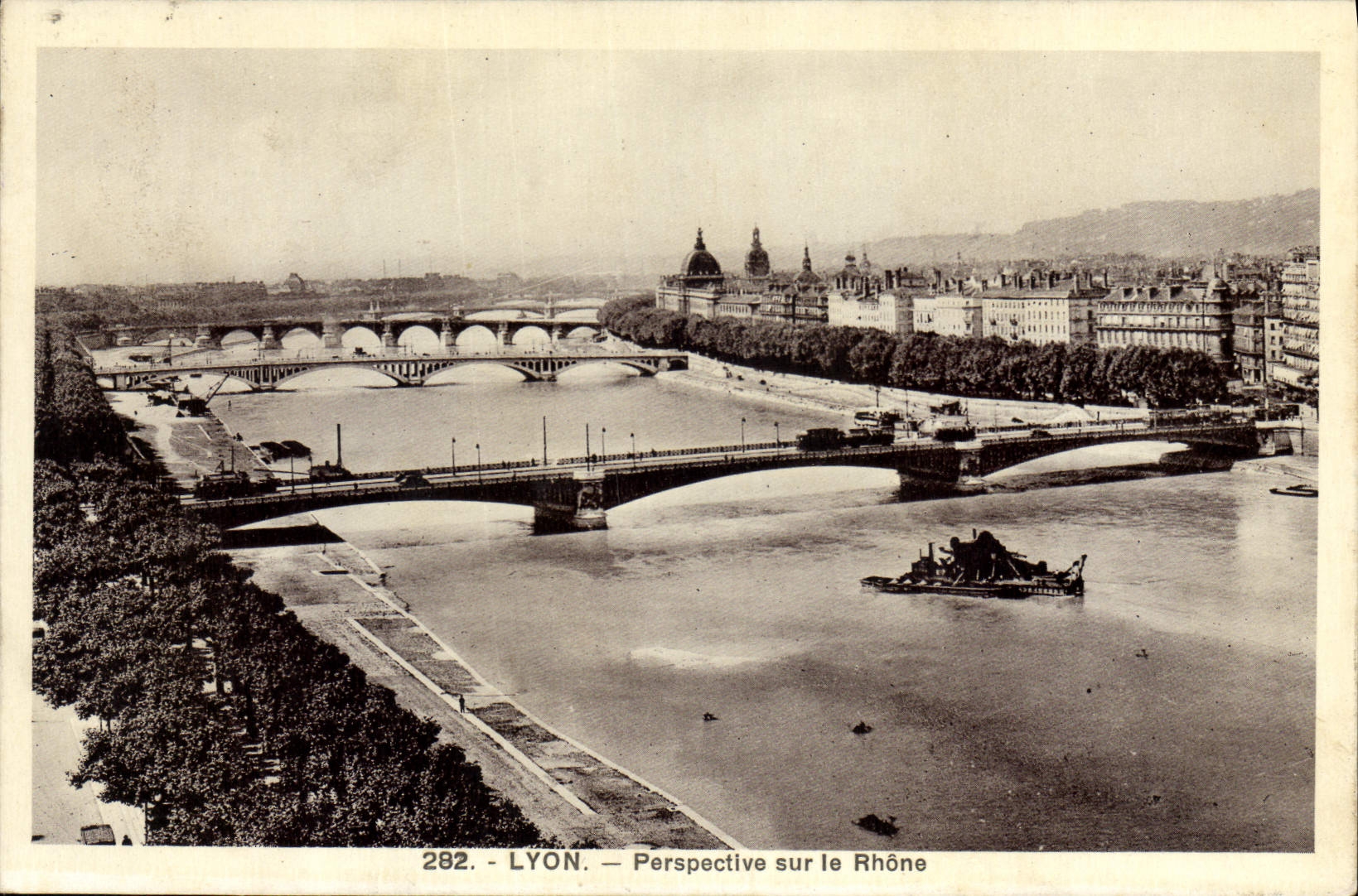 CPA Lyon Perspective sur le Rhone