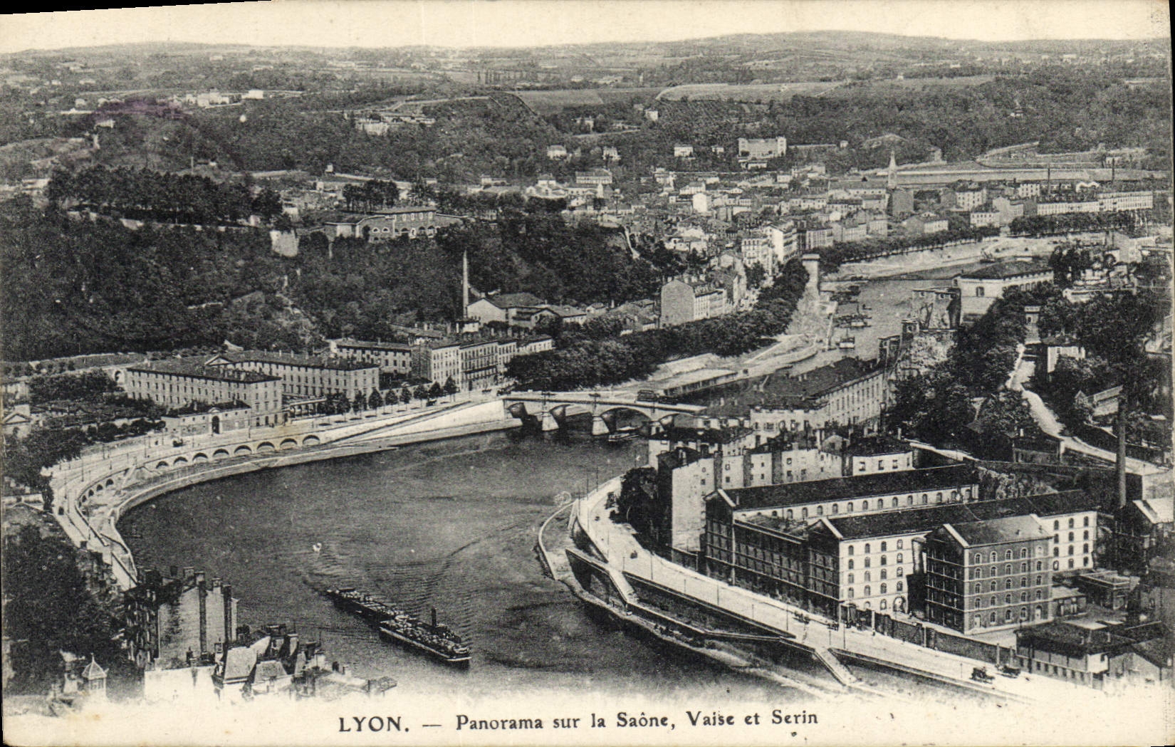 CPA Lyon Panorama sur la Saonje Vaise et Serin