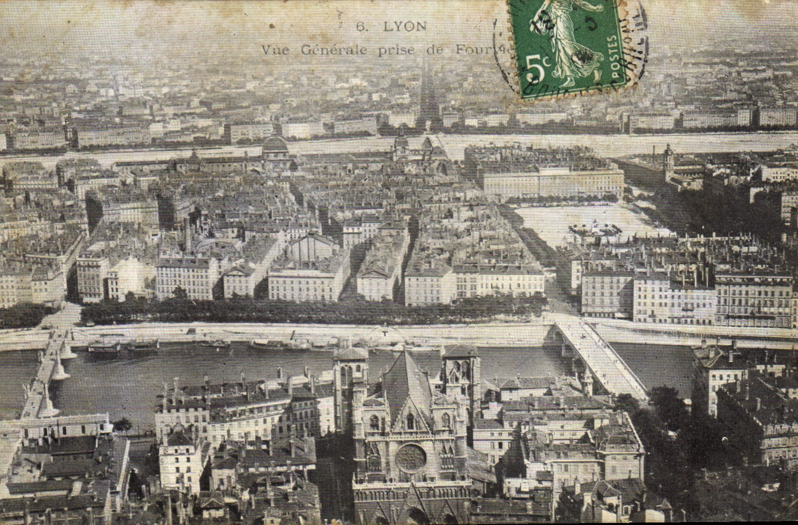 CPA Lyon Vue Generale prise de Four