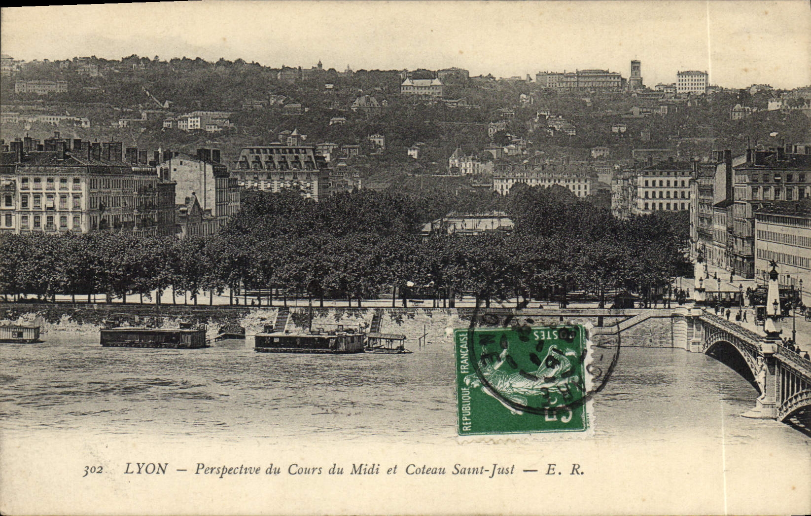 CPA Lyon Perspective du Cours de Midi et Coteau Saint Just