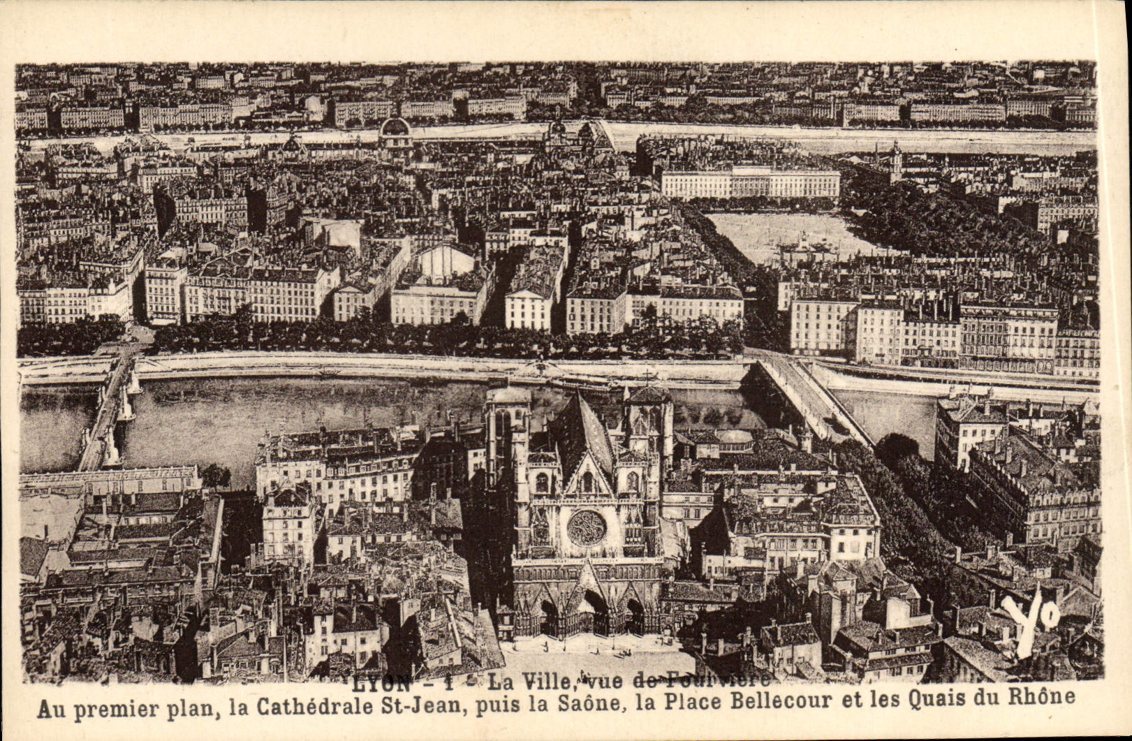 CPA Lyon La Ville vue de Fourviere