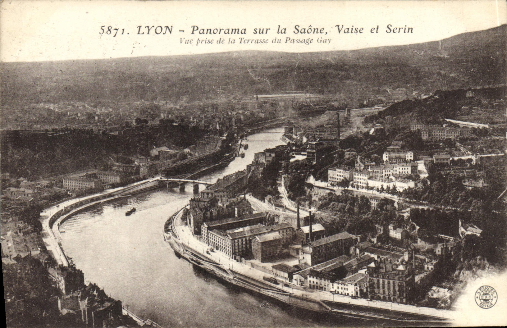 CPA Lyon Panorama sur la Saone Vaise et Serin
