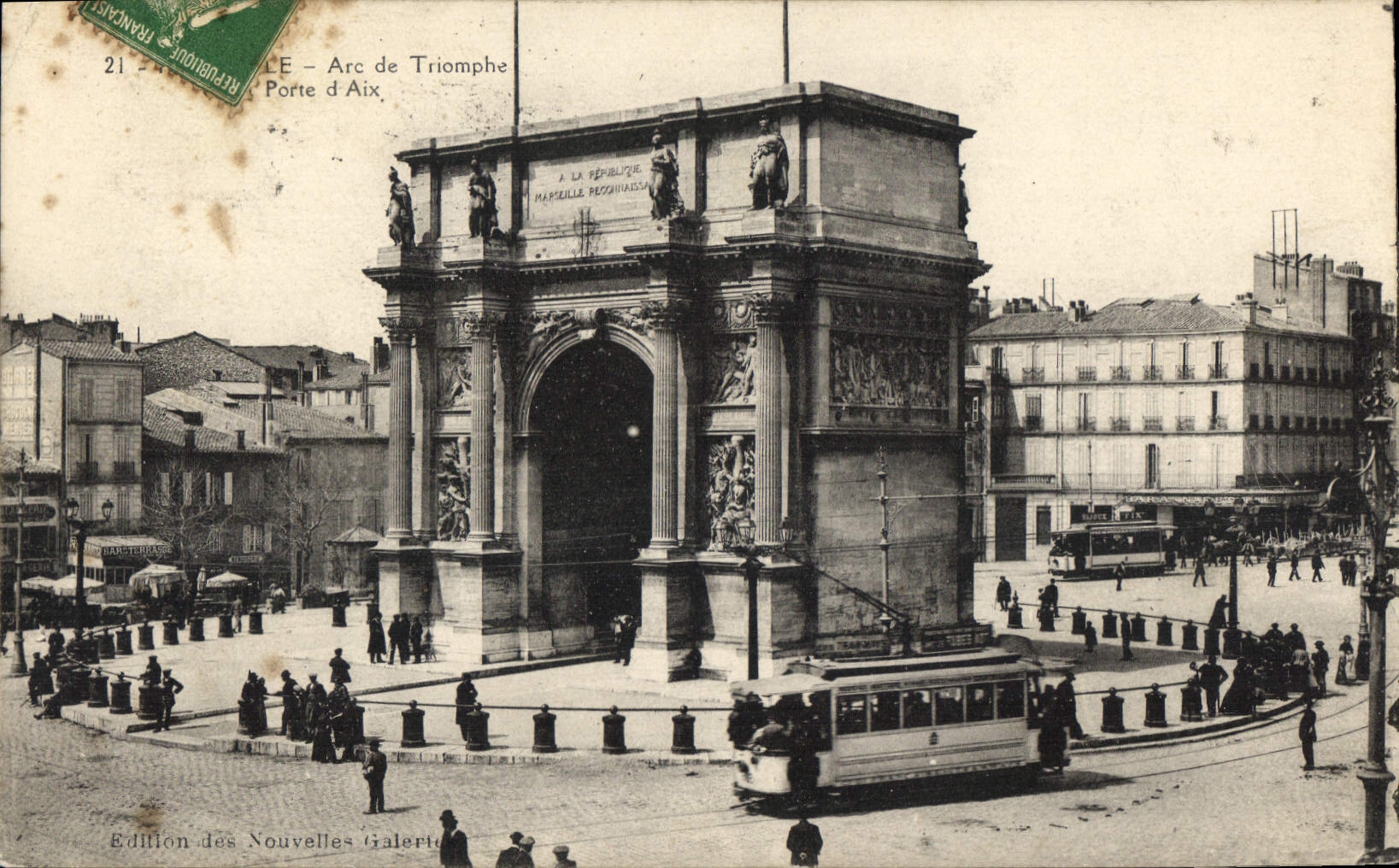 CPA Marseille Arc de Triomphe La Porte d'Aix