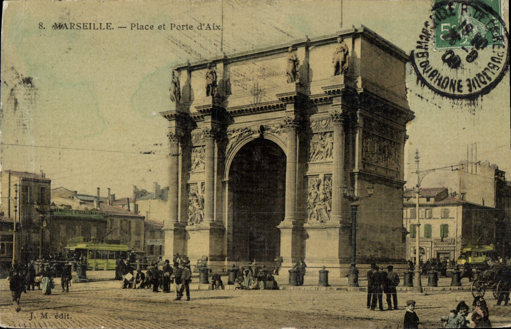 CPA Marseille Place et Porte d'Aix 