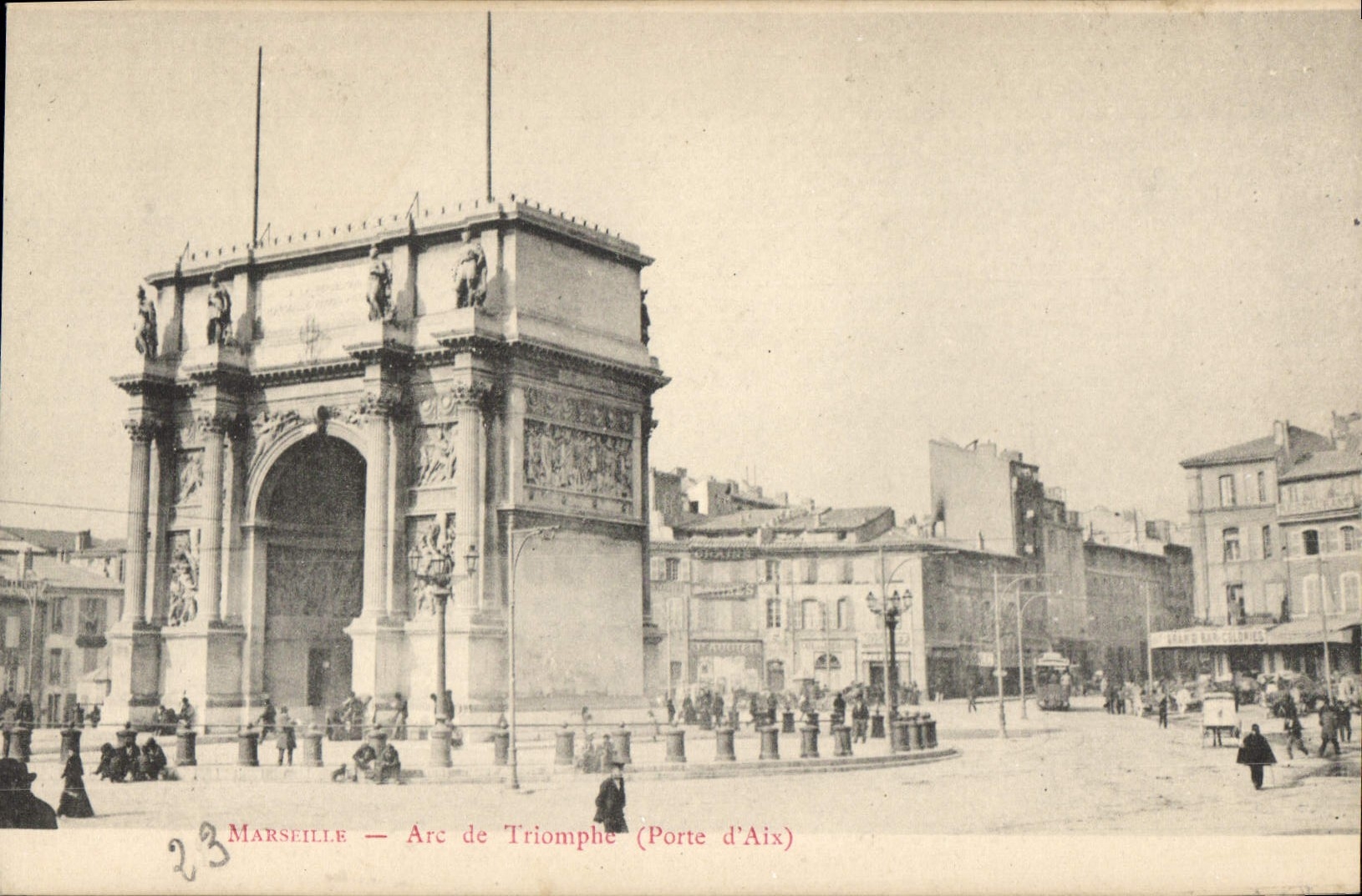 CPA Marseille Arc de Triomphe Porte d'Aix