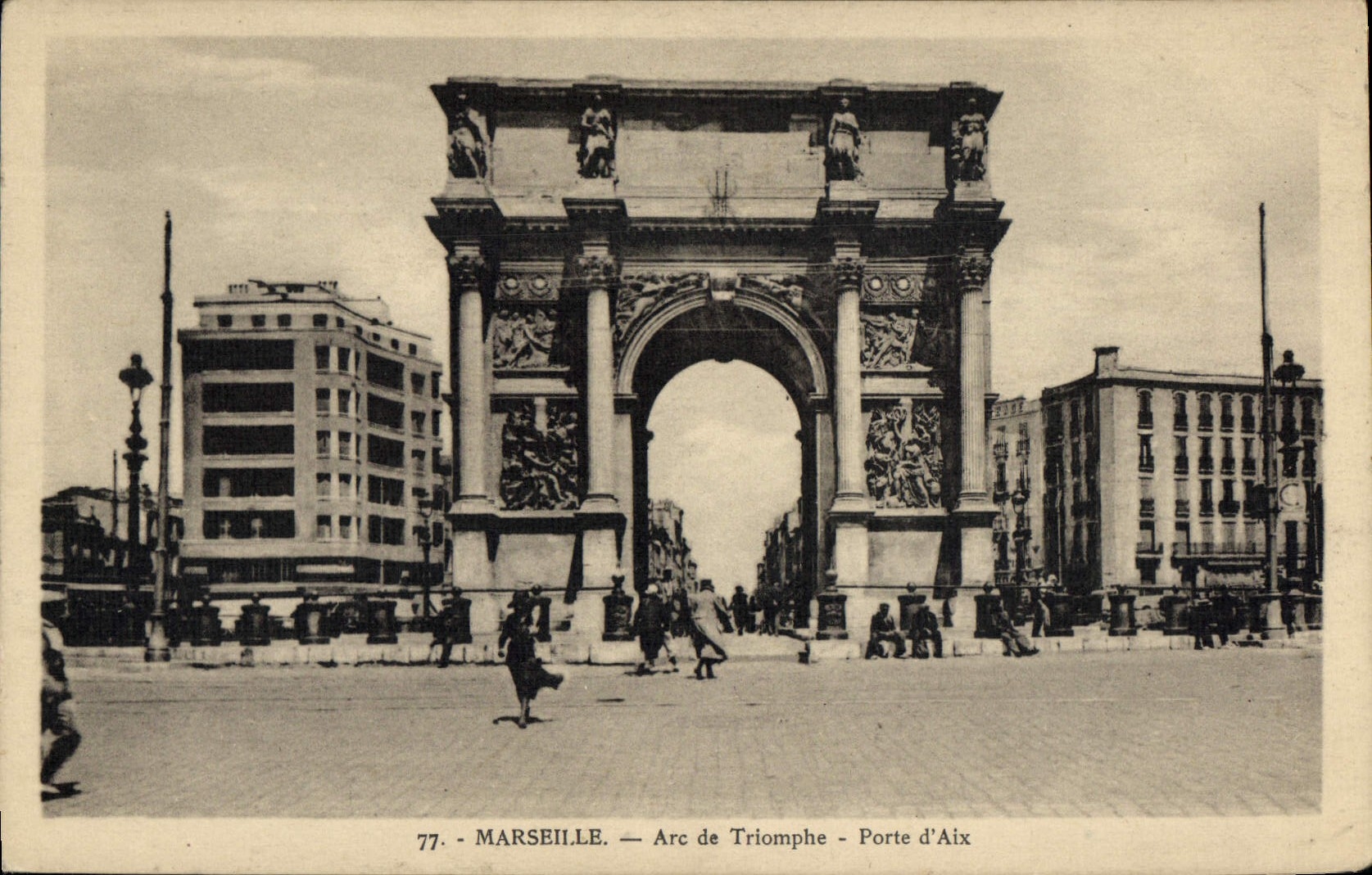 CPA Marseille Arc de Triomphe Porte d'Aix 