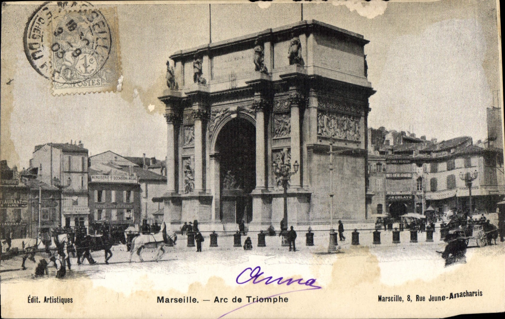 CPA Marseille Arc de Triomphe 