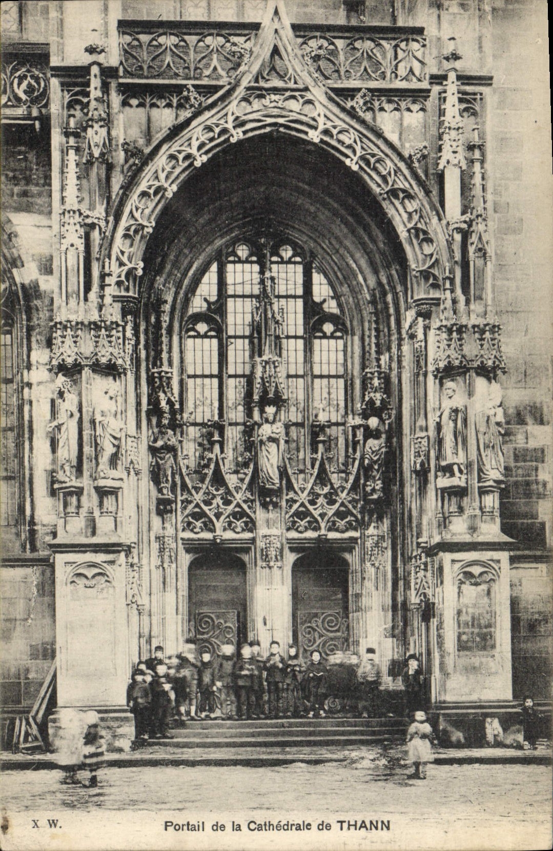 CPA Portail de la Cathedrale de Thann 