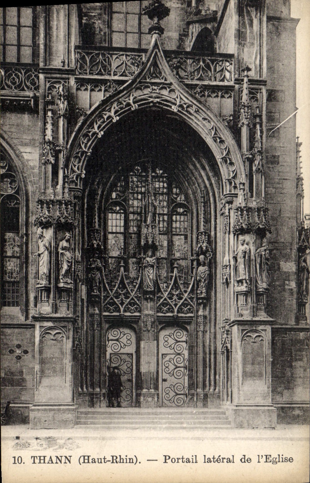 CPA Thann Haut Rhin Portail lateral de l'Eglise 