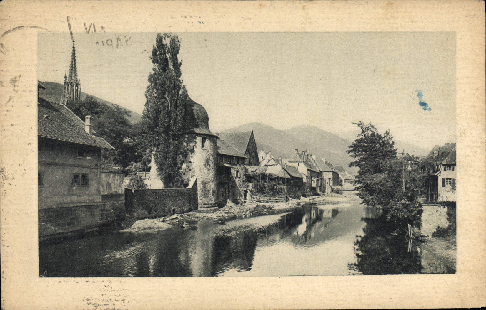 CPA Thann Bord de la Thur 