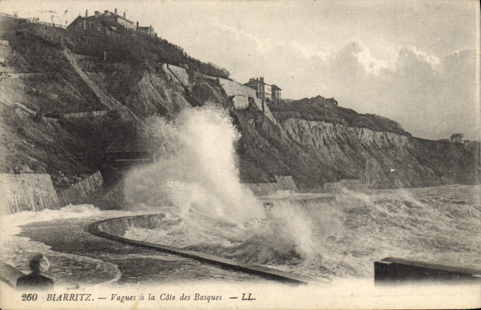 CPA Biarritz Vagues a la Cote des Basques 