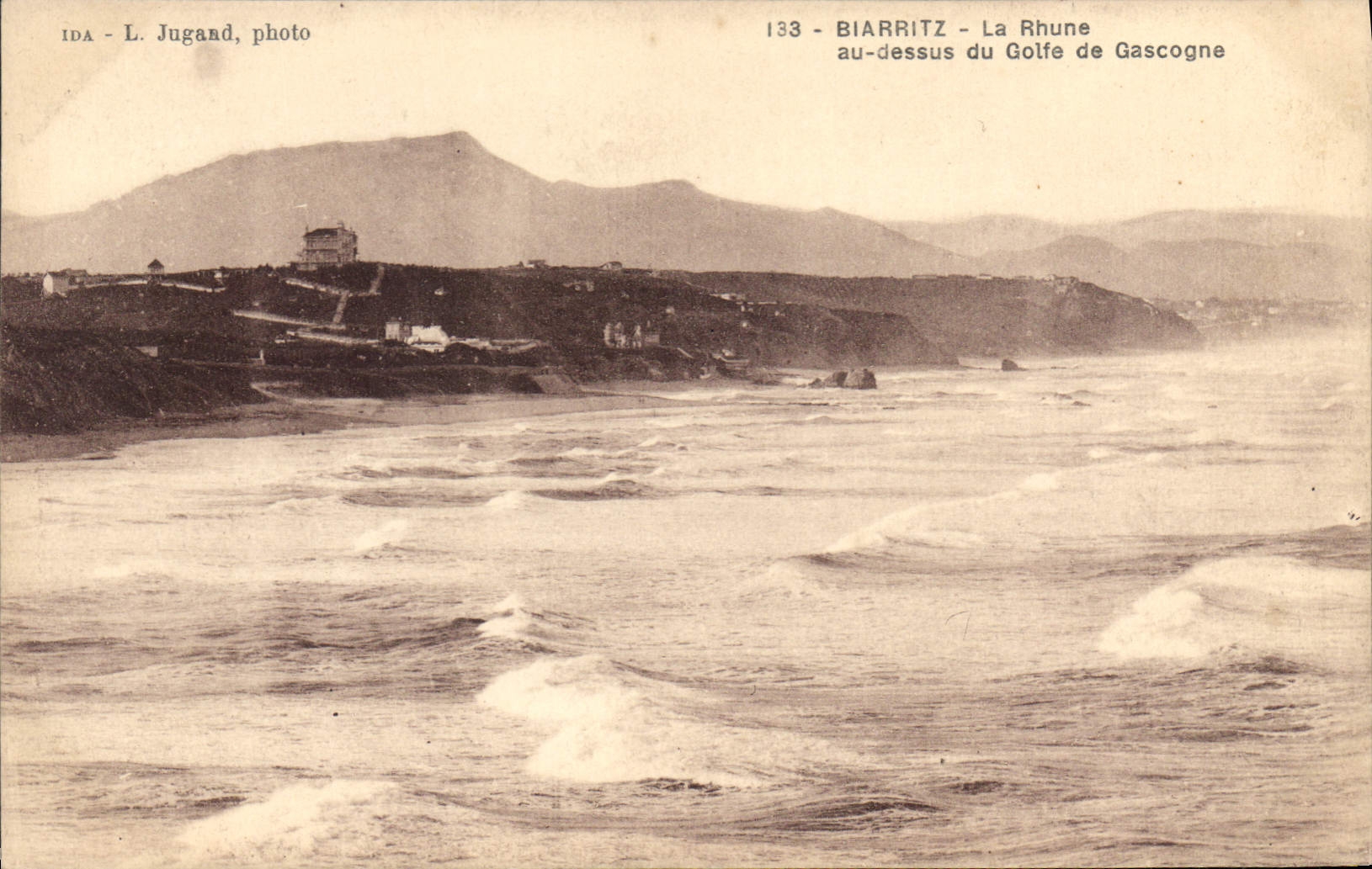 CPA Biarritz La Rhune au dessus du Golfe de Gascogne