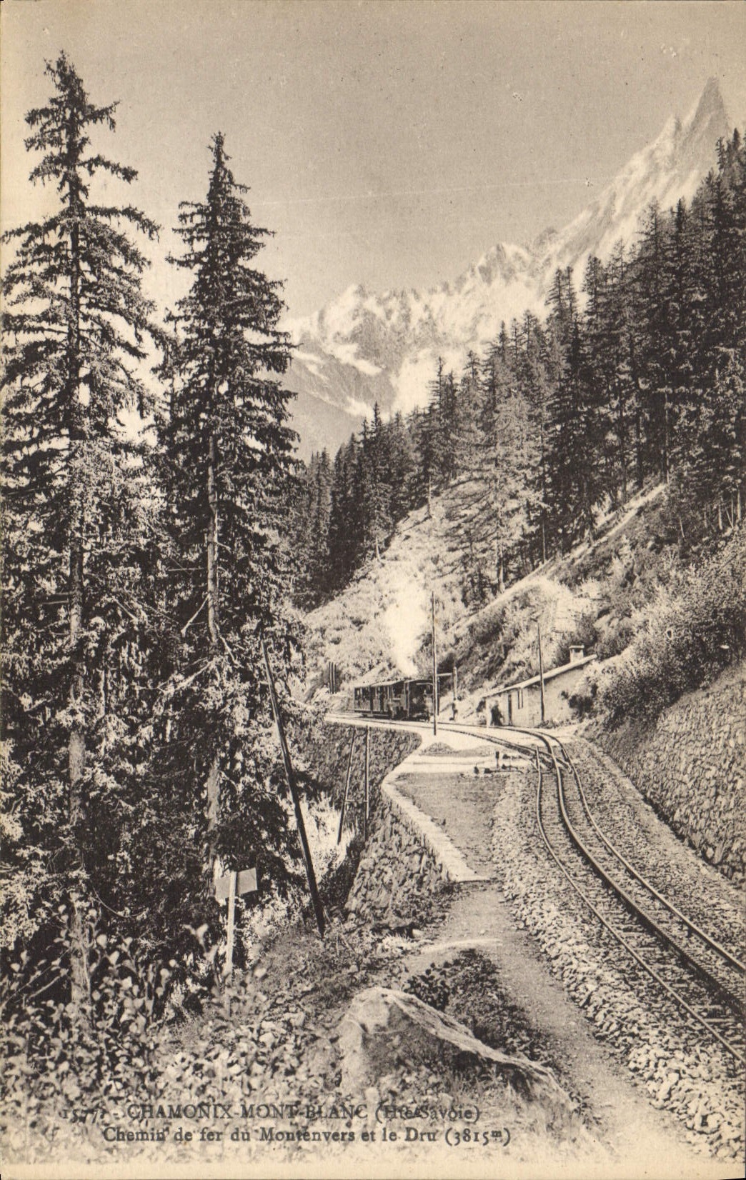 CPA Chamonix Mont Blanc Chemin de fer de Montenvers et de Dru Train