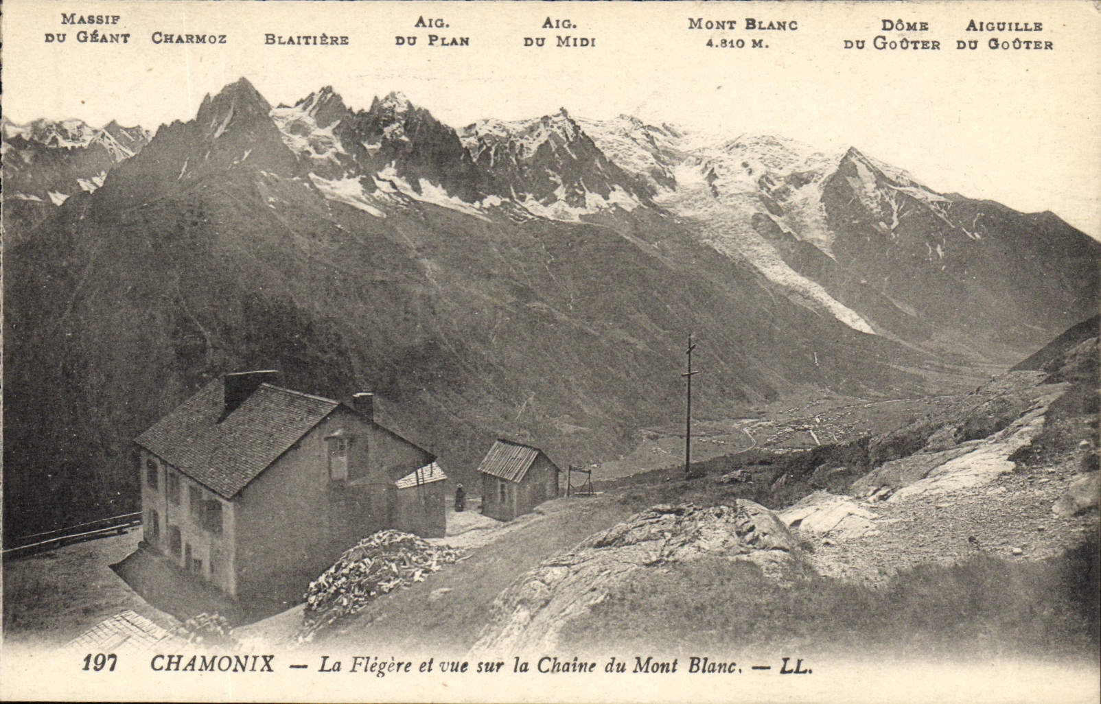 CPA Chamonix La Flegere et vue sur la Chaine du Mont Blanc 