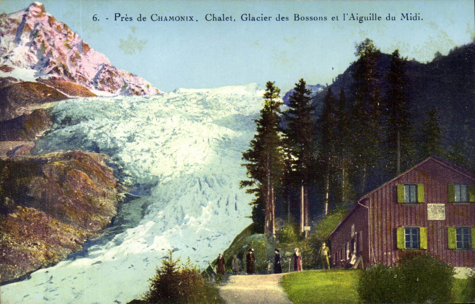 CPA Pres de Chamonix Chalet Glacier des Bossons et l'Aiguille du Midi 