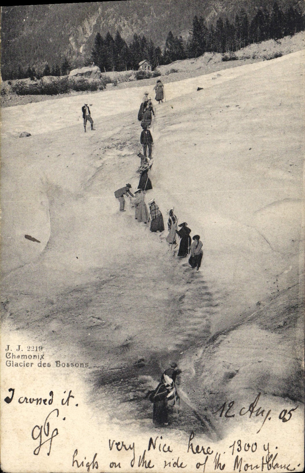 CPA Chamonix Glacier des Bossons Alpinisme