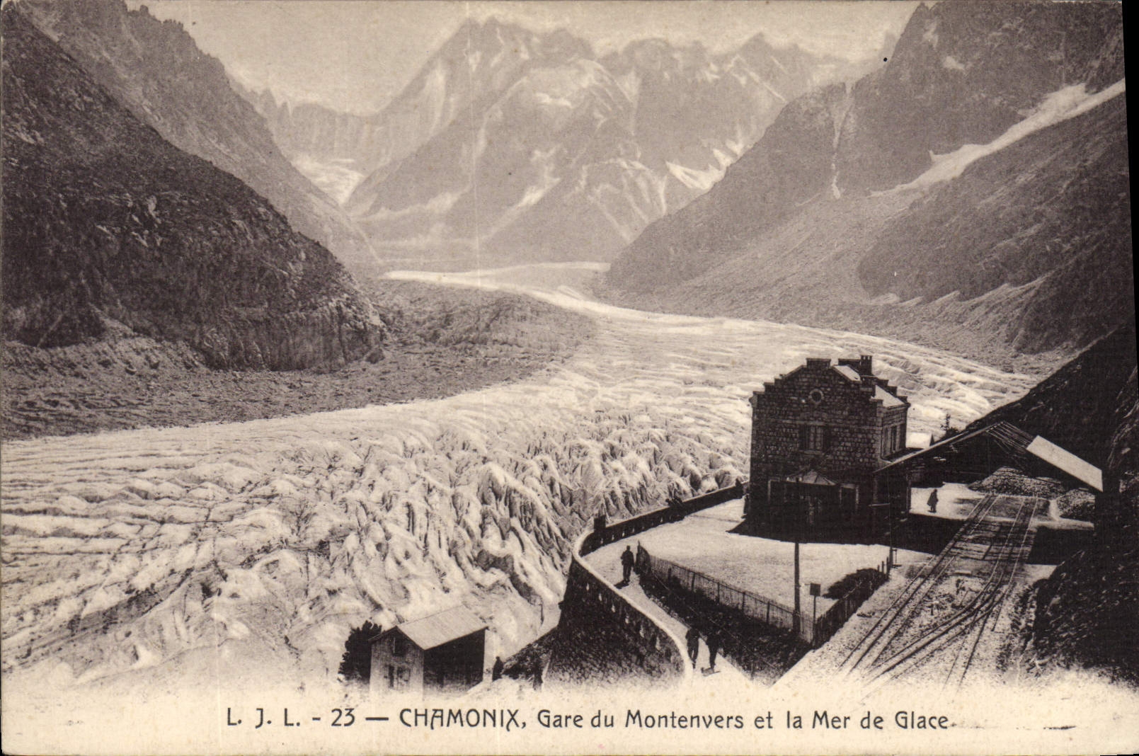 CPA Chamonix Gare du Montenvers et la Mer de Glace 