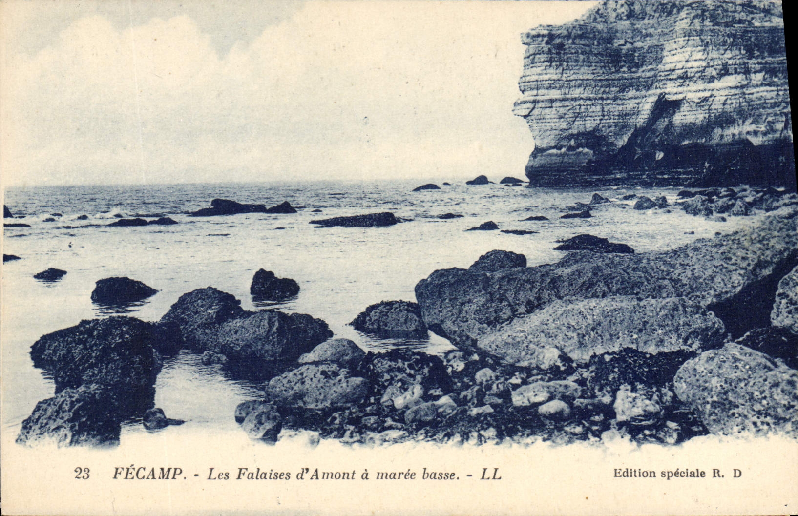 CPA Fecamp Les Falaises d'Amont a maree basse