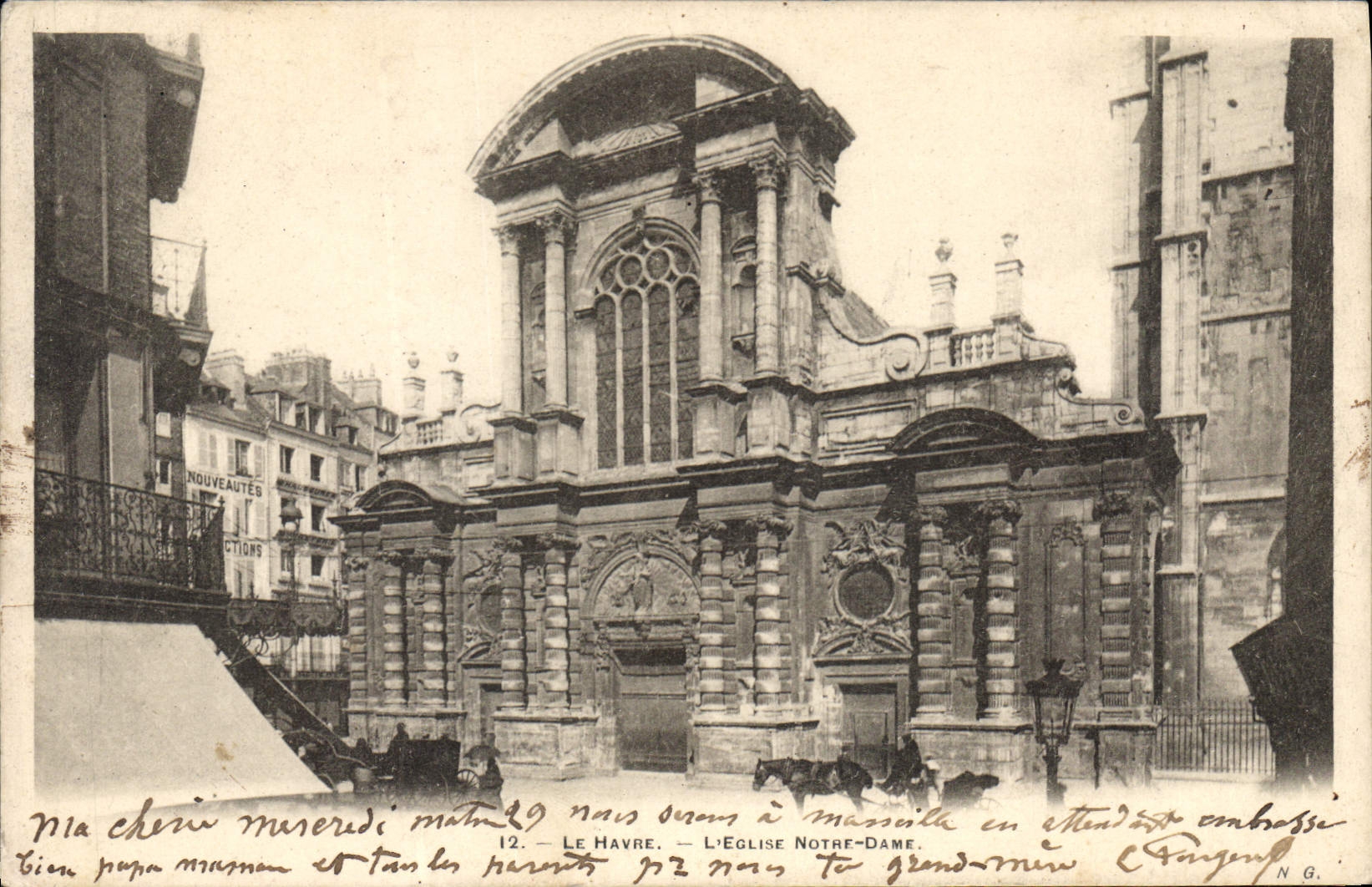 CPA Le Havre L'Eglise Notre Dame 