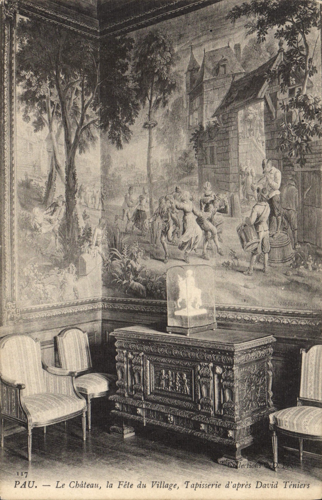 CPA Pau Le Chateau la Fete du Village Tapisserie d'apres David Teniers
